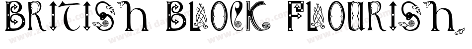 British Block Flourish, 10th c.字体转换